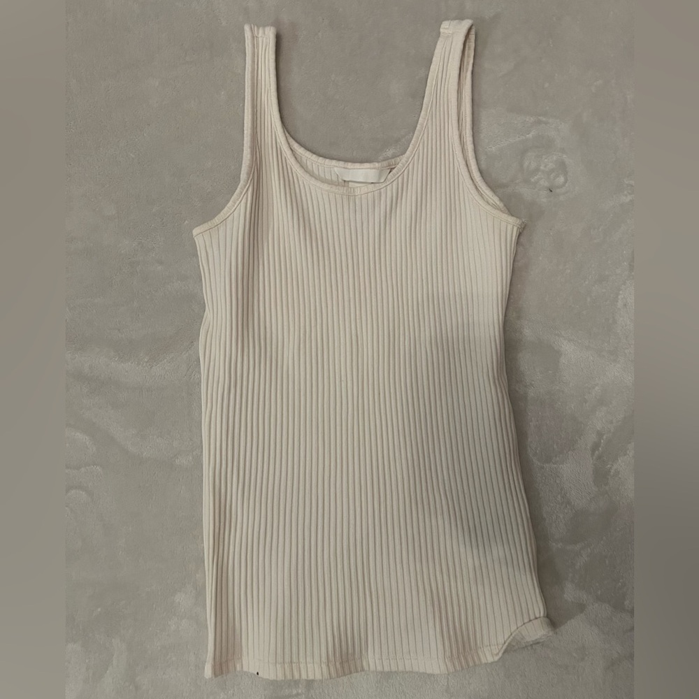 H&M Beige Ribbed Tank Top